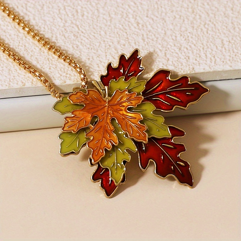 

Charming Maple Leaf Charm Necklace - Stackable & - Versatile Long Sweater Chain For All-occasion Glamour - Elevate Your Style