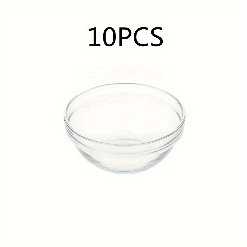 TEMU 10pcs Mini Glass Bowls - , Stackable & Heat Resistant - Ideal For Jellies, Puddings, Desserts - Dishwasher Safe, Perfect For Home, Kitchens,