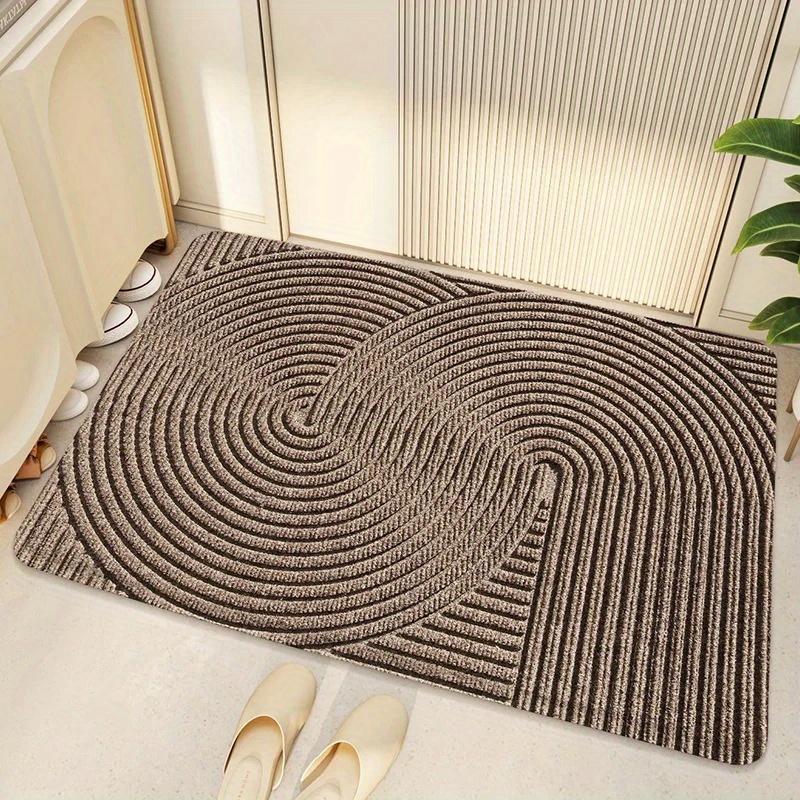 

Geometric Pattern Door Mat - Durable, Washable Pvc Coil Entrance Rug For Dust Removal & Outdoor Use, Christmas/ Gift Decoration