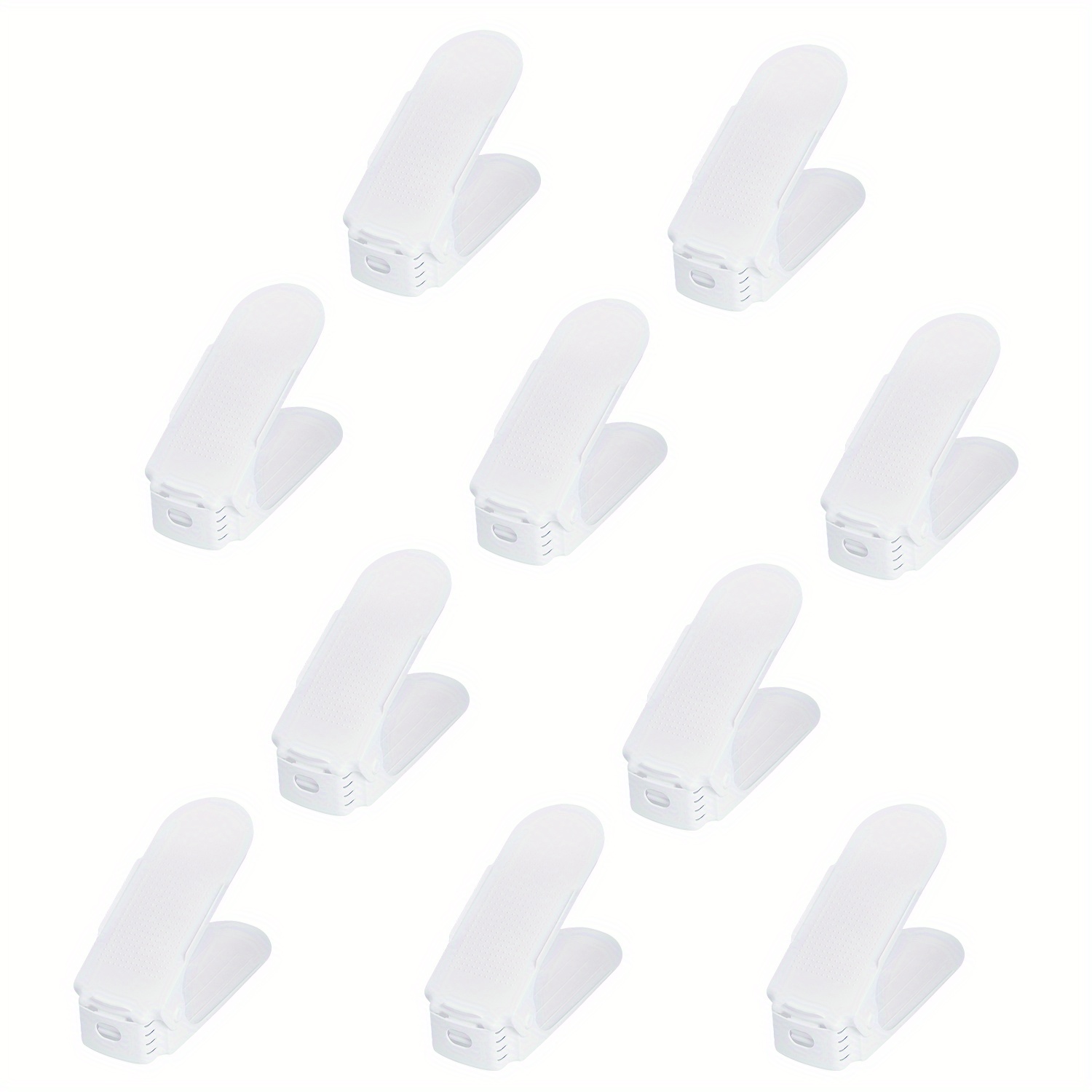 TEMU 10 pezzi 30 pezzi Organizer per scarpe regolabili in materiale PP Impilatore per scarpe antiscivolo con organizer per scarpe regolabile in