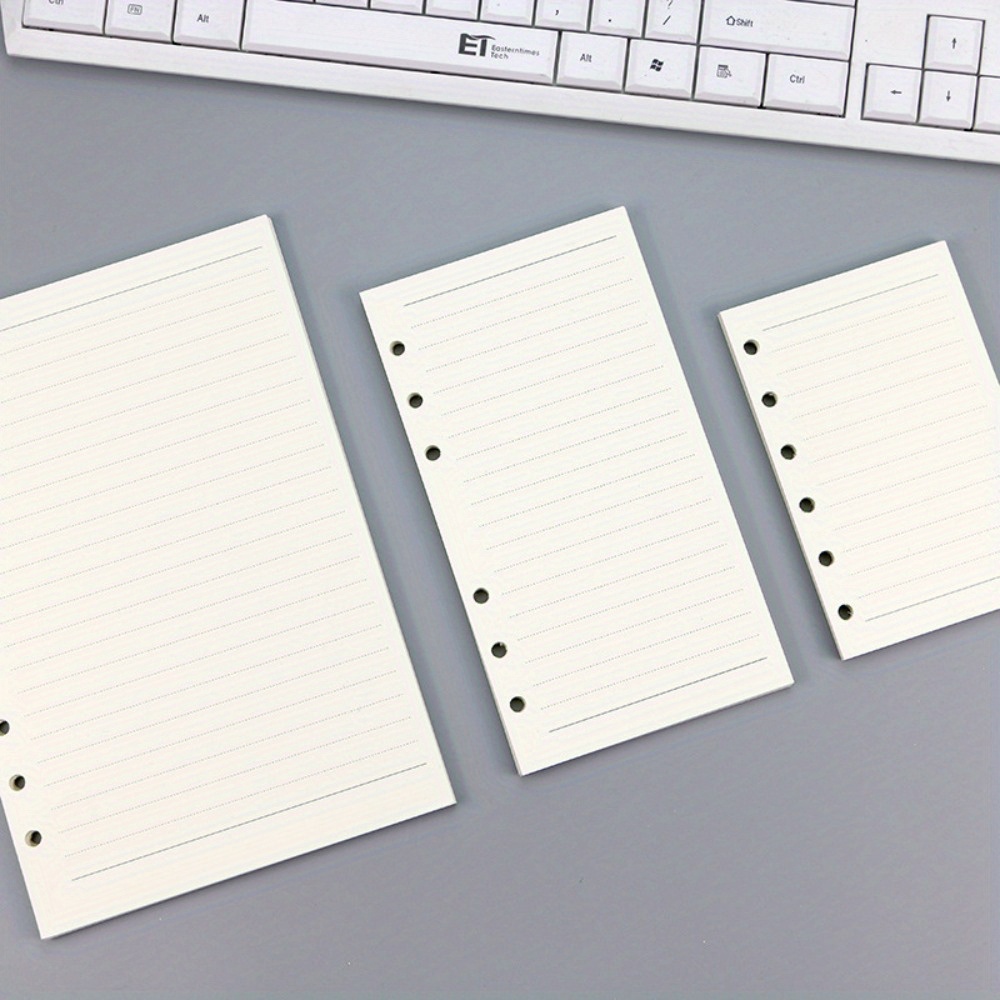 Lot 3 Recharges Papier A5 Ligné - 240 Feuilles 6 Trous Pour Agenda Filofax, Carnet Voyage