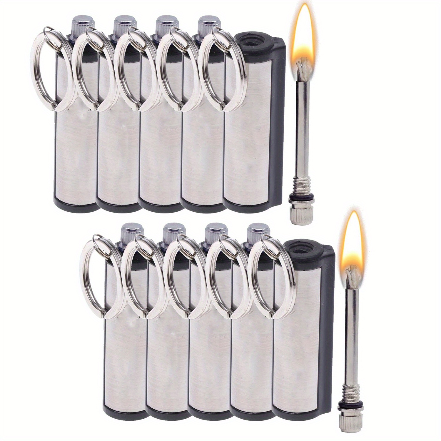 

10pcs/ Set Metal , , Lighter, Set, Metal Keychain (excluding )