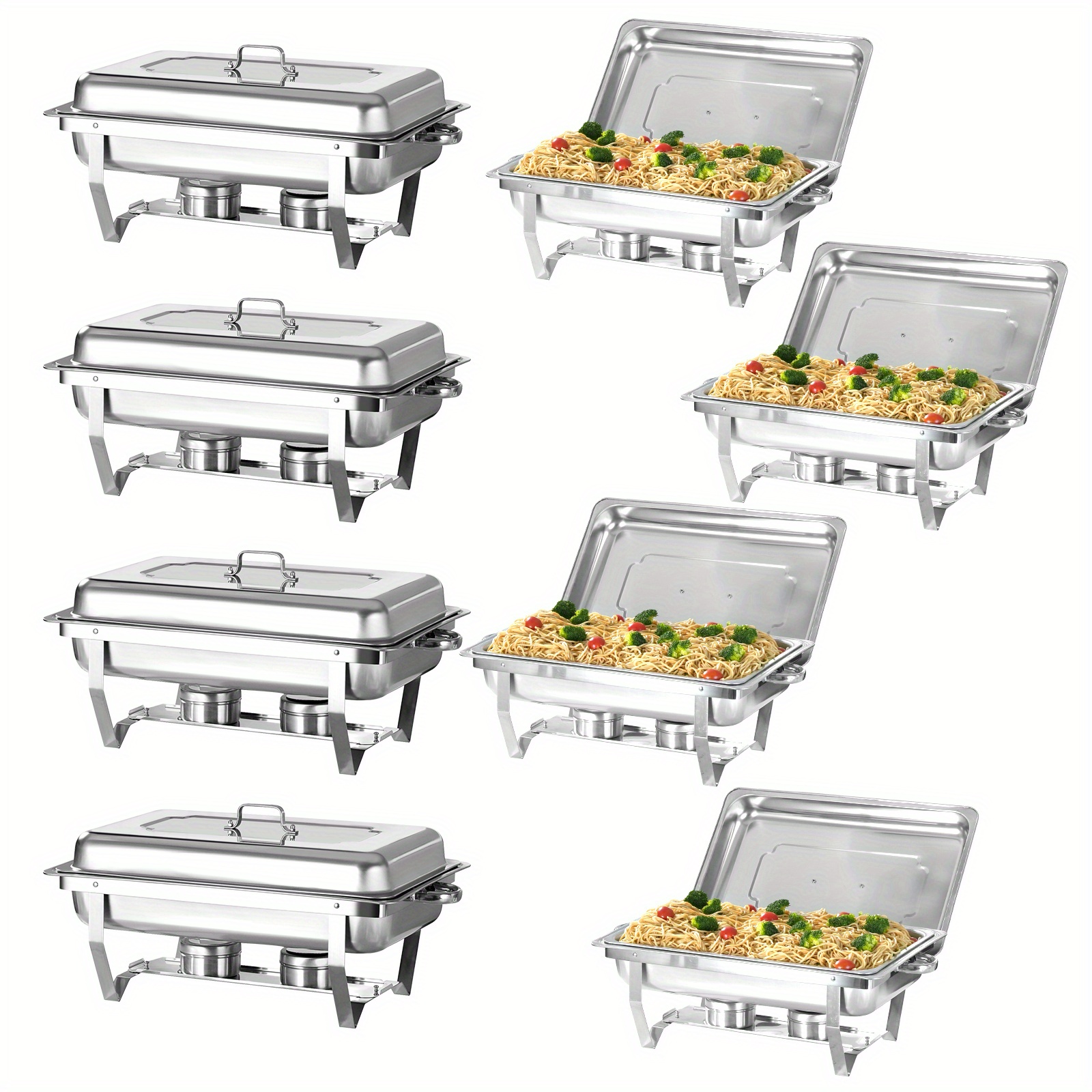 Chauffe-Buffet Électrique 9L 600W – 2 Compartiments Inox, Contrôle Température LED – Pour Réceptions, Catering