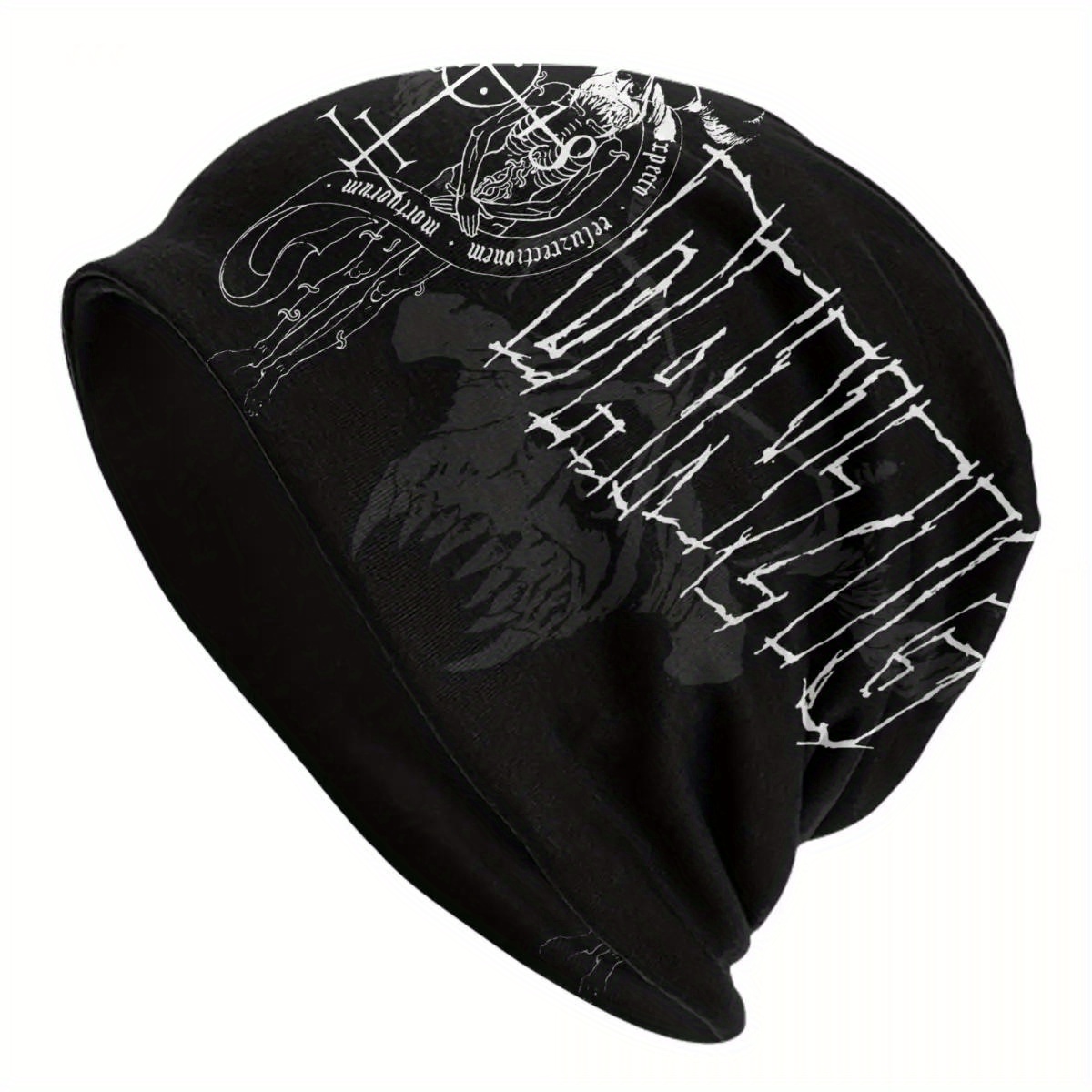 

Men's Rock Music-inspired Beanie - Windproof, Stretchy Knit Skull Cap For Hip Hop Style