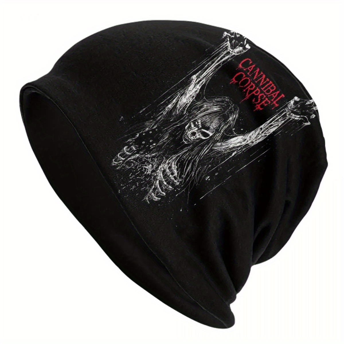 

Men's Rock Music-inspired Beanie - , Stretchy Knit Skull Cap For Hip Hop Style