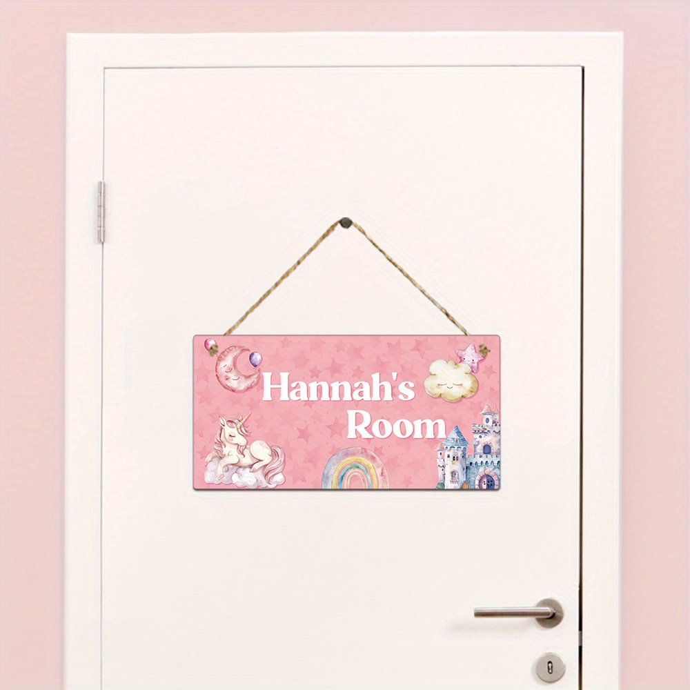 

Custom Princess Name Tag - Cartoon Wall Plaque For ' Room Decor, Indoor Use