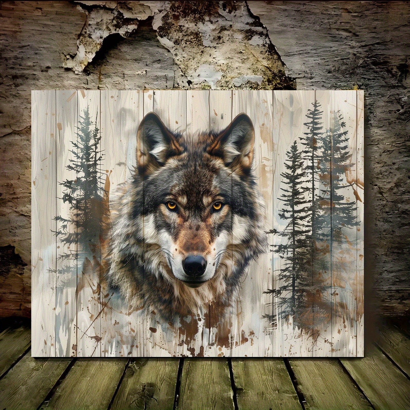 

Wolf - 11.8x15.7" Wooden For & , For