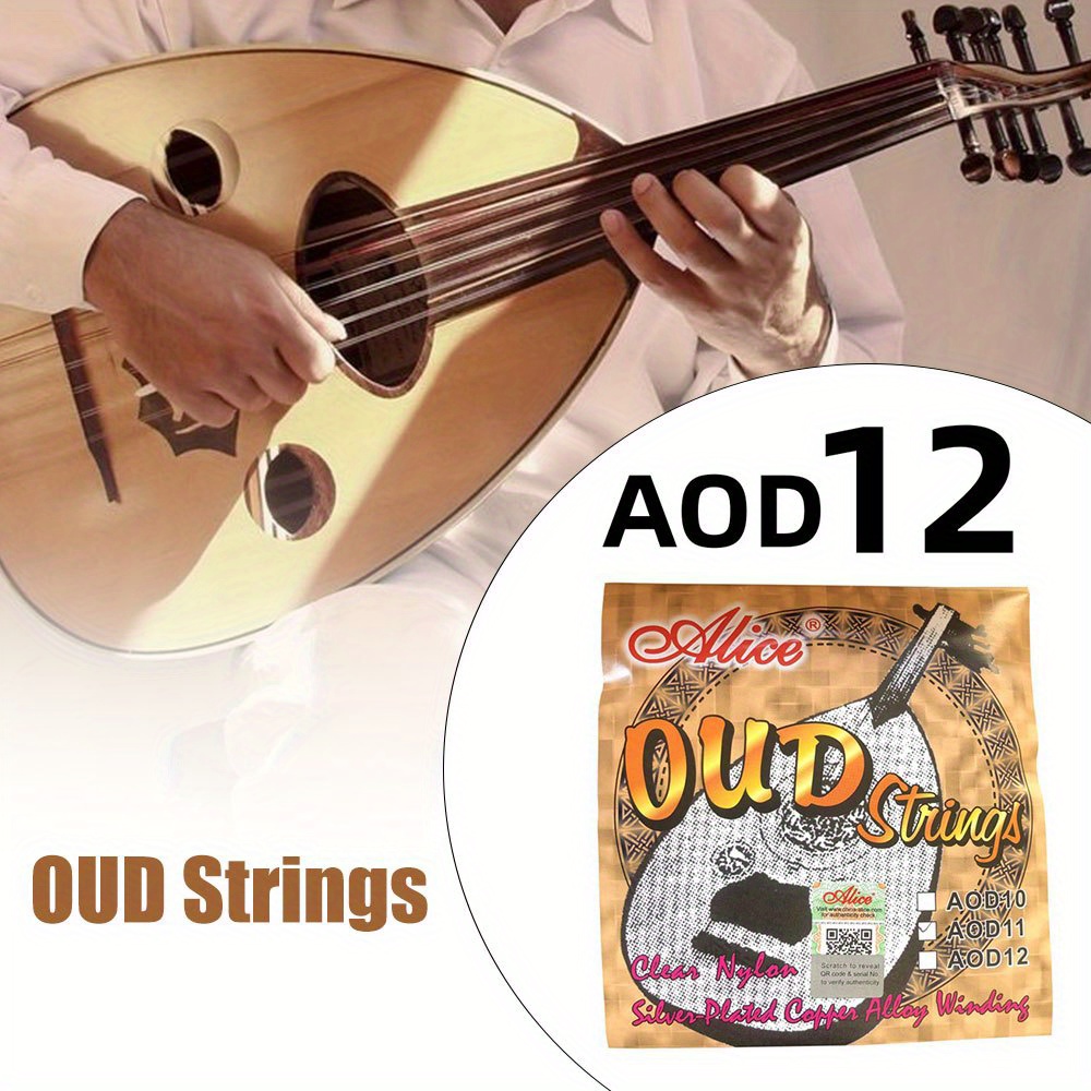 

Clear Nylon Oud Strings With Silver Plated Copper Alloy Winding - Aod12