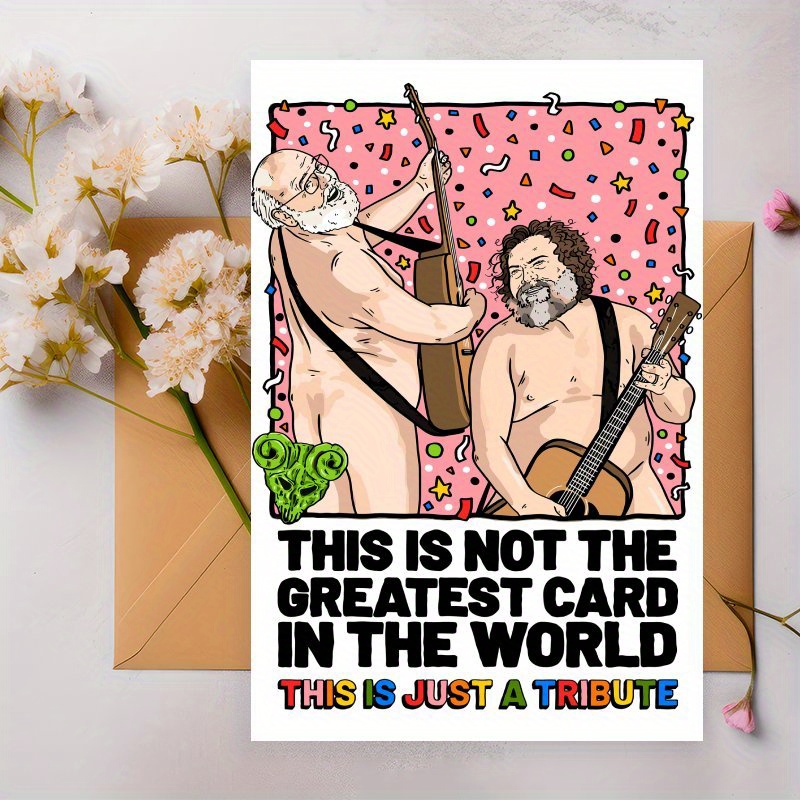 

D Tribute Funny Birthday Card, Humorous Greeting Card For Men, Women, Friends, Coworkers, Ideal For Christmas, Thanksgiving, - Unique Gift For Sister, Husband, Bestie - 1pc