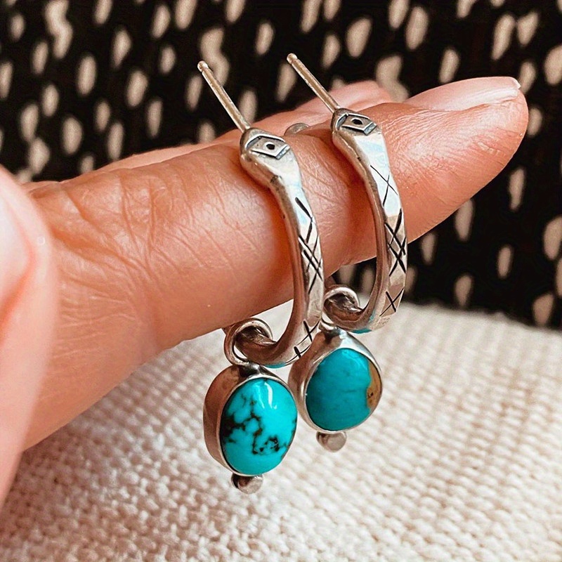 

-border New Arrival Hot Sale 925 Exquisite Turquoise Women's Earrings