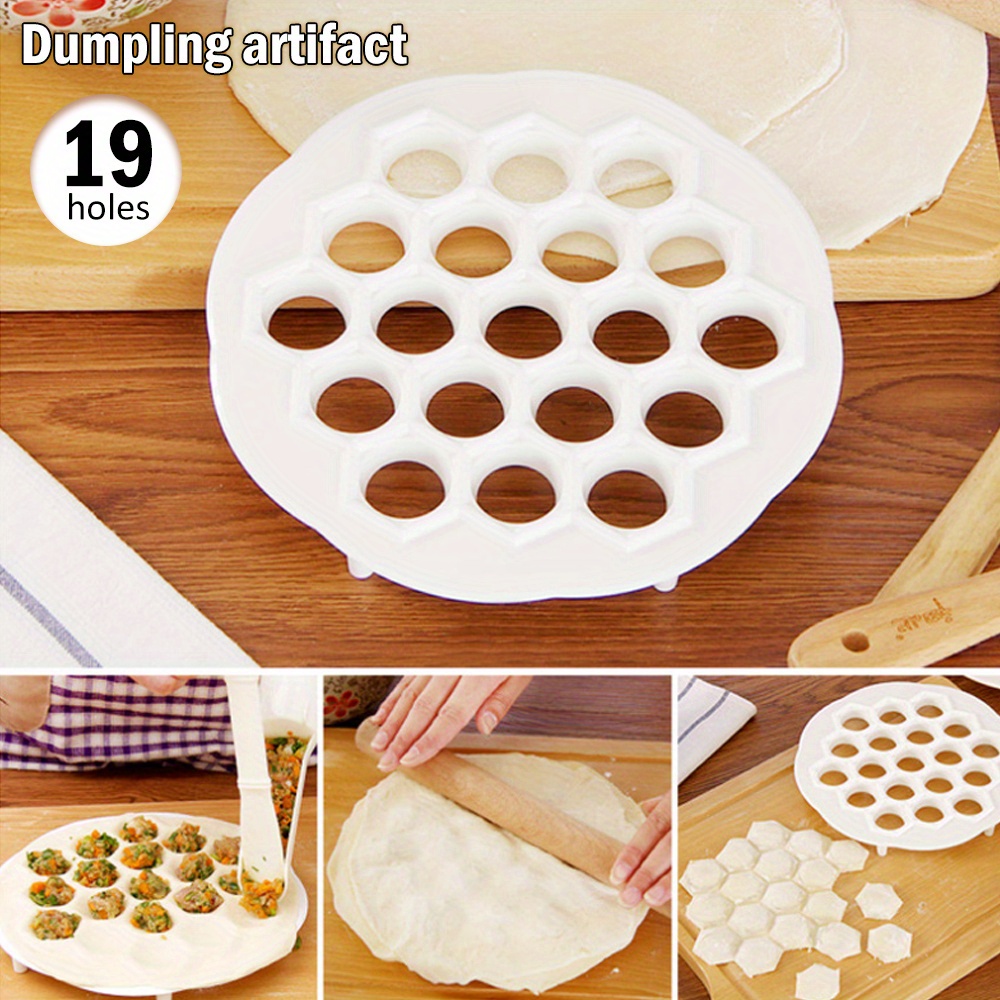 1pc   plastic dough press ravioli dumpling mold maker manual kitchen accessory round shape diy pasta form for   baking details 1