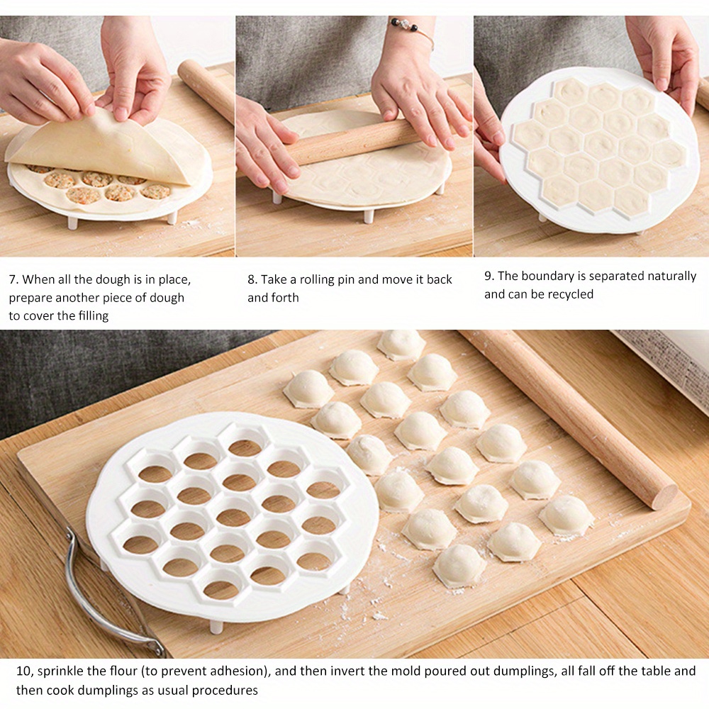 1pc   plastic dough press ravioli dumpling mold maker manual kitchen accessory round shape diy pasta form for   baking details 3