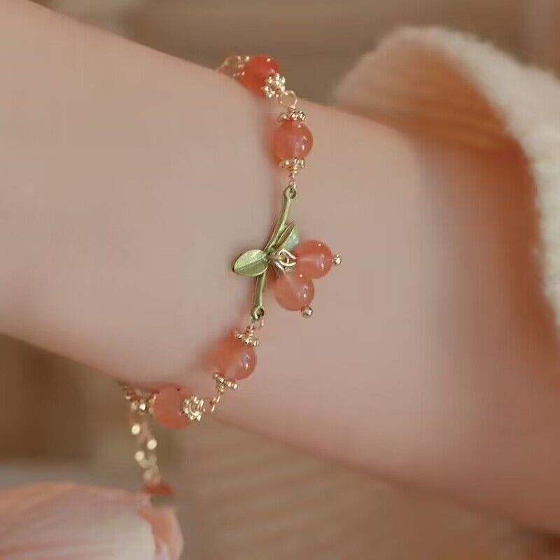 Pulsera de bambú con diseño de lirio de los valles chino, estilo palacio chino de alta calidad para mujer.
