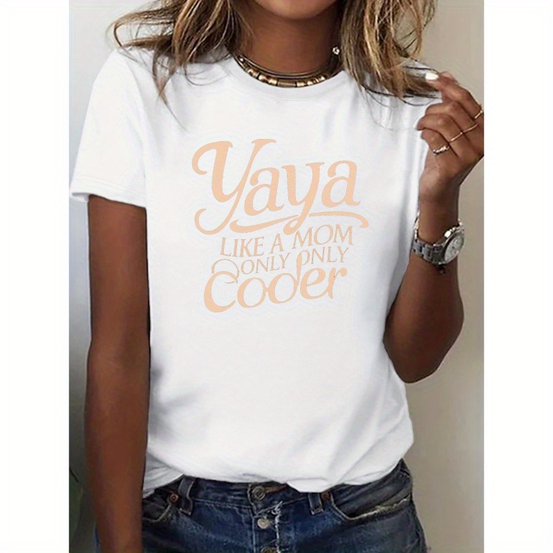 

Yaya Mom Pure Cotton Women's Tshirt Comfort Fit