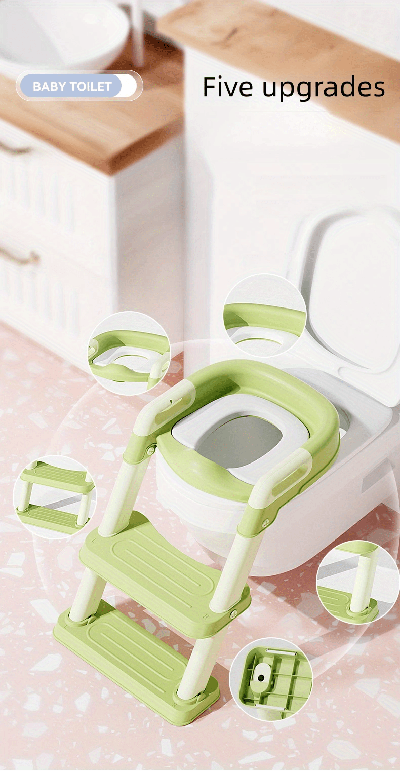   potty training toilet seat with step stool foldable safe comfortable for   and   details 1