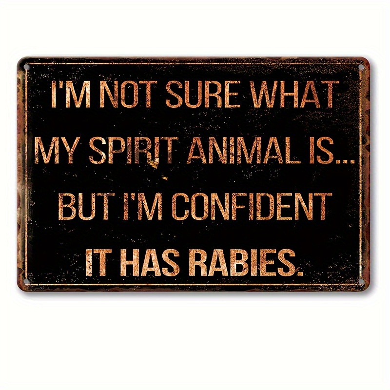 

Decor 1pc Humorous Metal , 20x30cm Iron , " Rabies" , Hanging Decor For , , , , , , Club - Fun Plaque For / Use