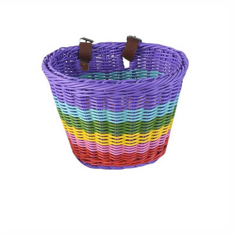 TEMU Hand-woven Basket - Durable Polycarbonate, For Adults & , Cruisers & Folding Bikes