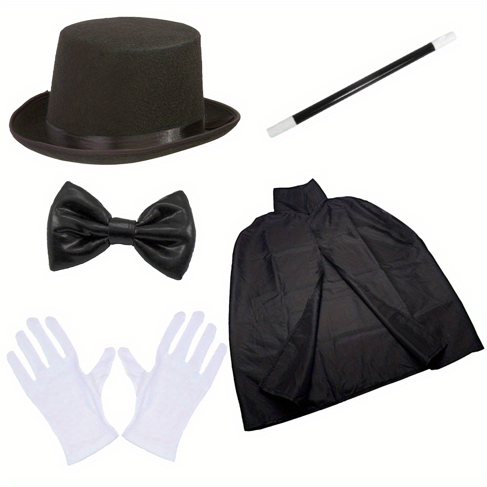 

1set Magician Kit - Polyester , No Needed, Includes , , , Gloves For & Halloween