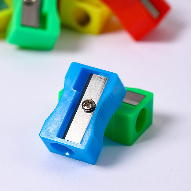 30 pack mini manual pencil sharpeners handheld assorted colors suitable 14 non electric durable plastic construction details 1