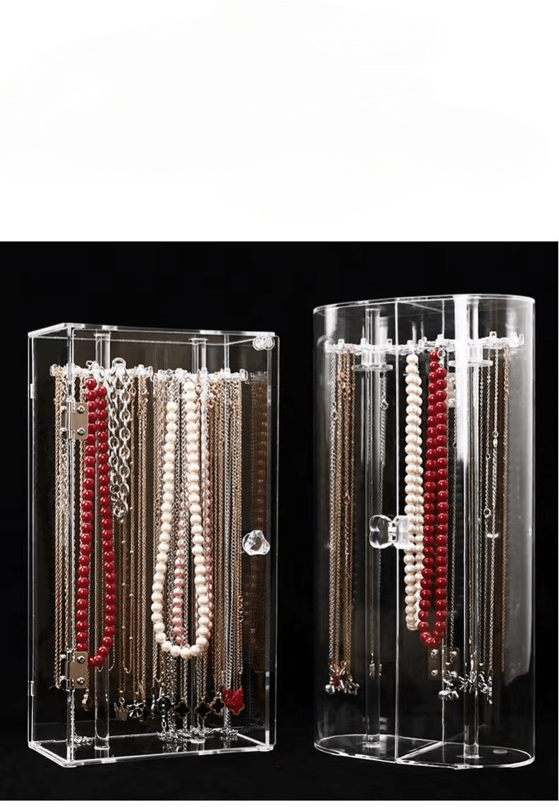 1pc   earrings necklace bracelet desktop storage box transparent hanging jewelry display rack dustproof necklace display shelf   suitable for   accessories storage racks large capacity jewelry rack best gift for valentines day christmas fathers day for relatives   Product details 2