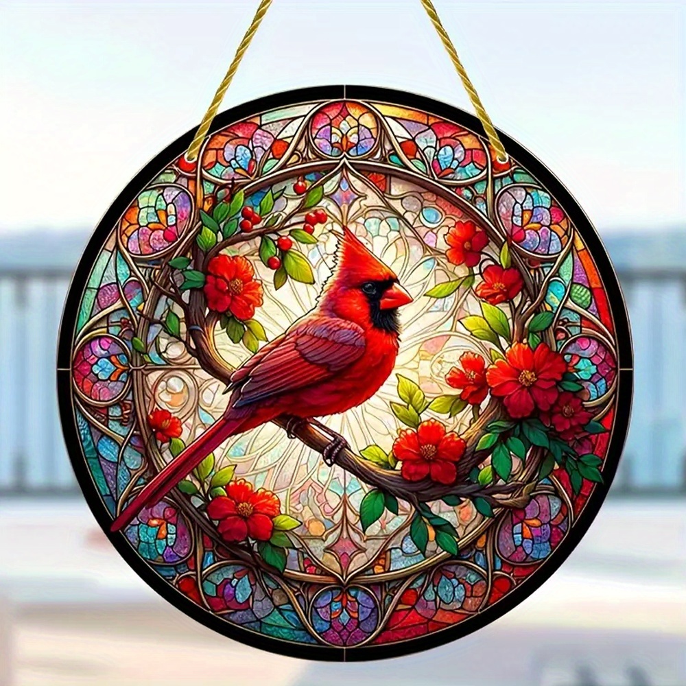 

Double-sided Bird Decoration - Vibrant Bird-shaped Hanging Decor With Acrylic Signs - Wreath Center Attachment - Perfect For Window, Porch, Wall, And Home Decor, Gift