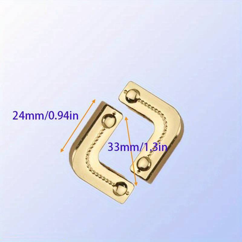 2 Protezioni Angolari In Metallo Per Borse - Angoli Rinforzati Di Sicurezza, Accessorio Decorativo Per Borse, Portagioie E Scrapbooking, Colore Argento