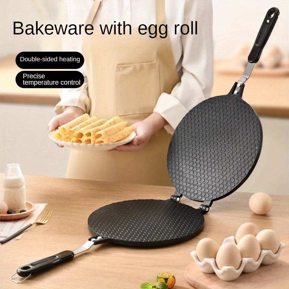 crispy egg roll maker non stick double sided aluminum pan for   cakes essential kitchen gadget details 1