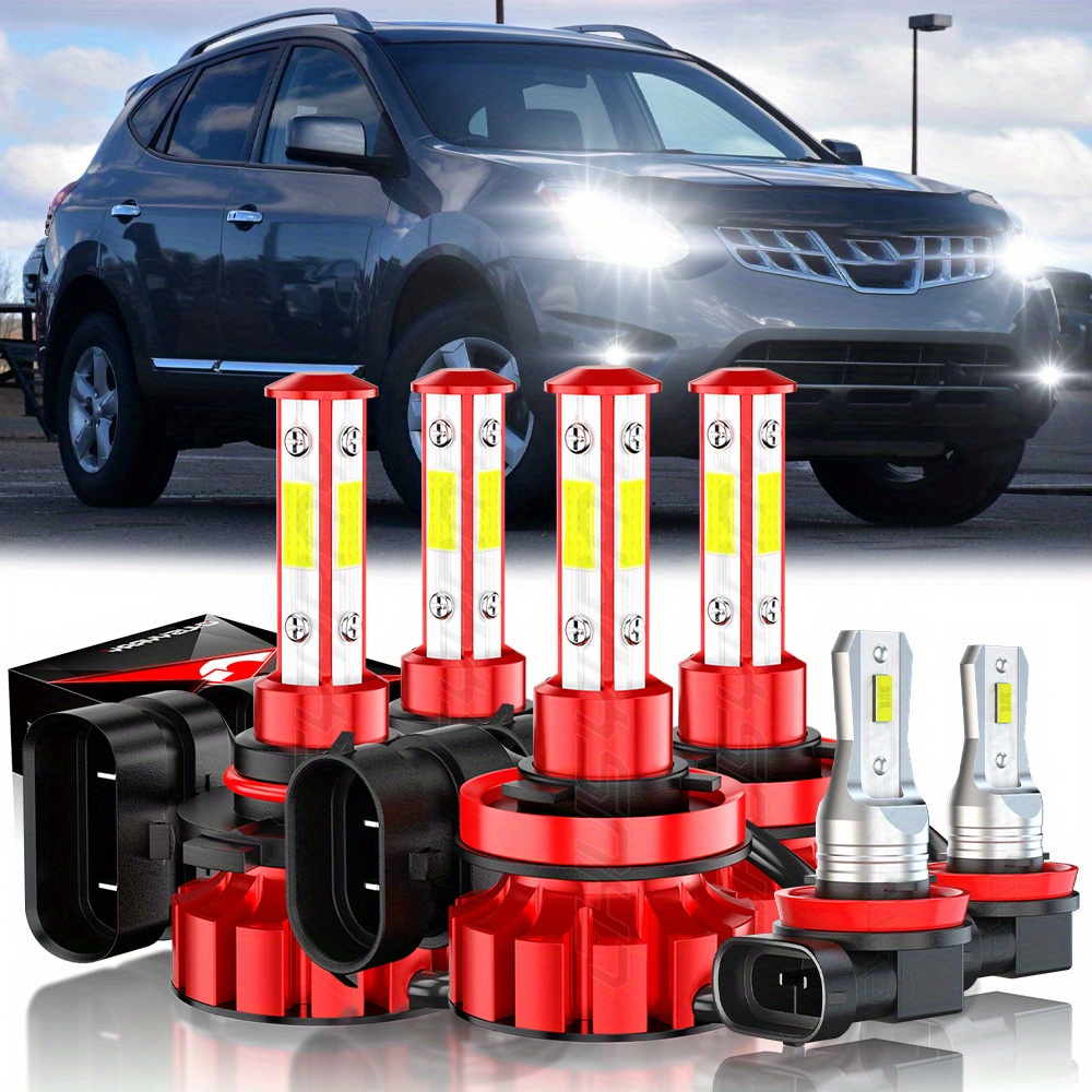 

2008-2013 Led Headlight Bulbs / Low +fog , 9005/ Hb3 H11 55w Super 40000lm 6000k Over 50000 And , Of 6