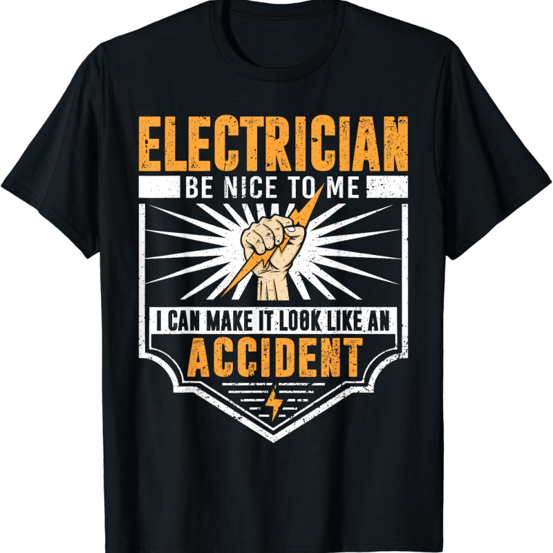 

Funny Electrician Art Men Women Work Electrical Engineer T-shirt