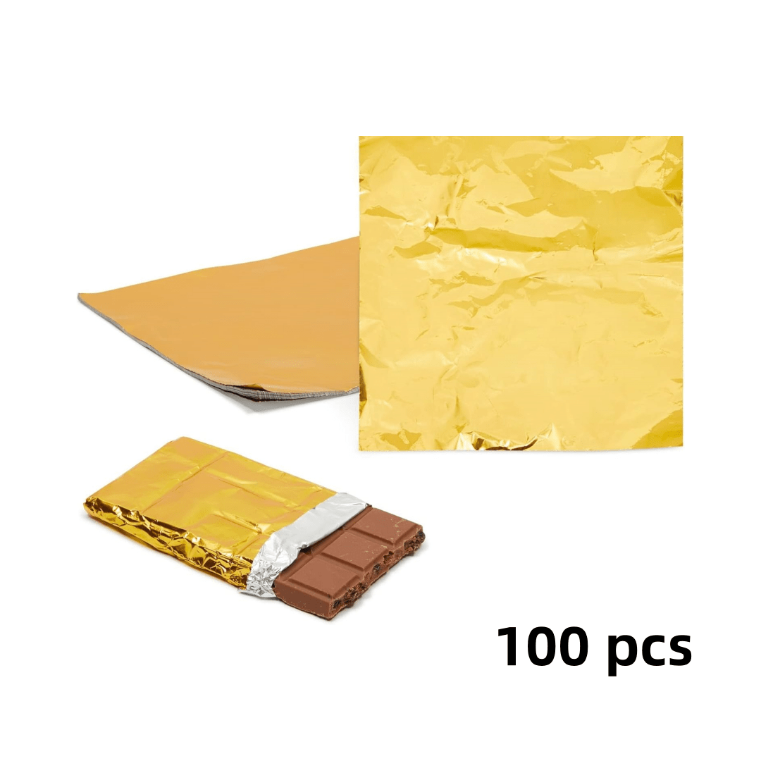 

Pieces Of 6x6 Inch Wrappers For Candies And Chocolates - Smooth Aluminum Packaging Paper