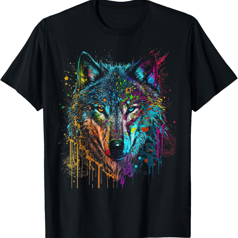 

Wolf Silhouette Wolves Face T-shirt