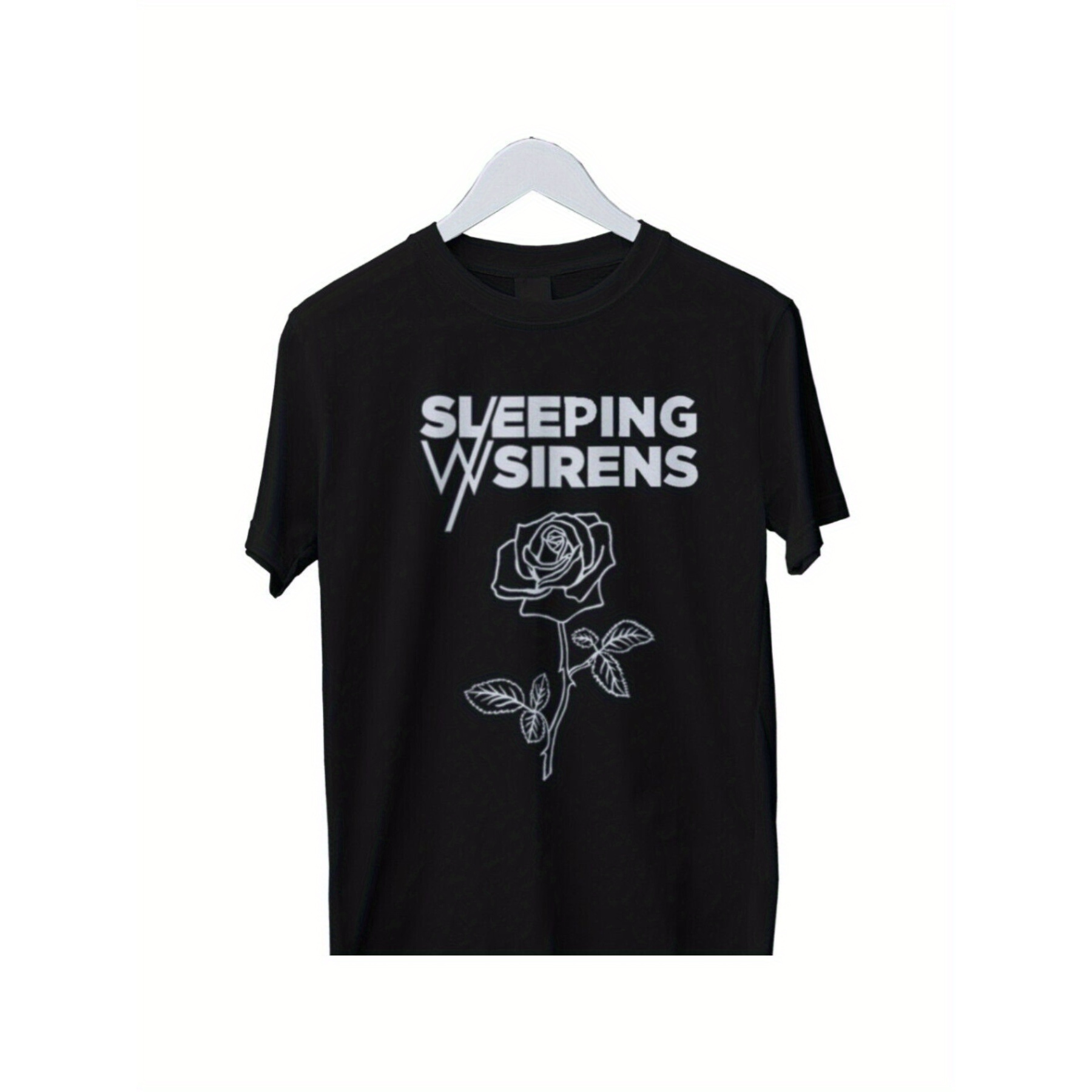 

Sleeping With Men's Small Size Black T-shirt Rock Band Vtg Style Printing