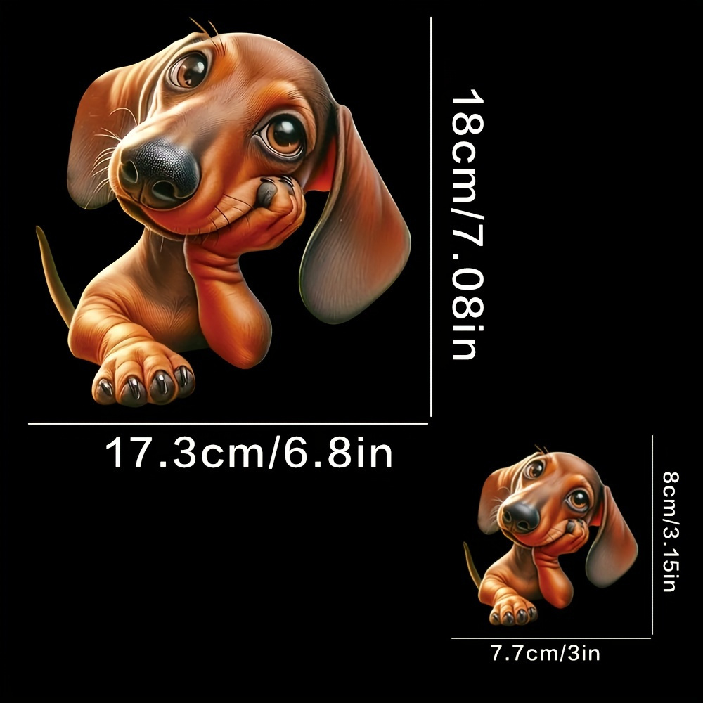Dachshund Puppy Thermal Transfer Stickers 2pcs Set, Suitable For Projects: Perfect For Clothes, Bags And Pillows