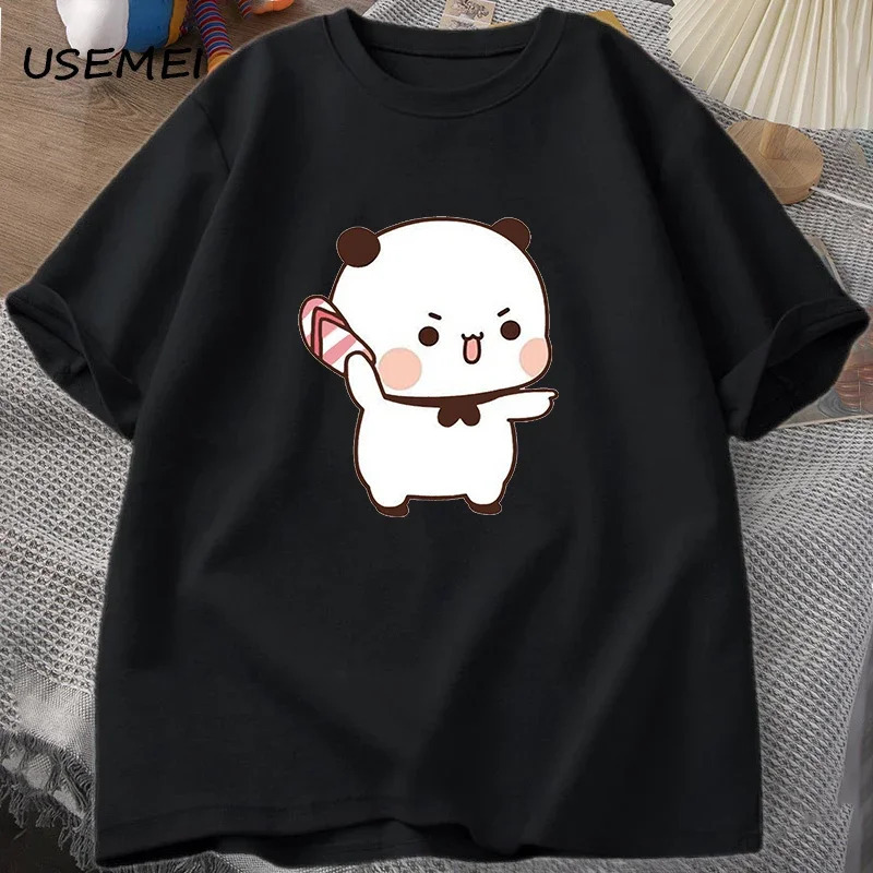 

Cute Is Throwing Flip-flops T Shirt Men Women Funny Cartoon Dudu T-shirt Cotton Summer Print O-neck Male Clothes Oversize