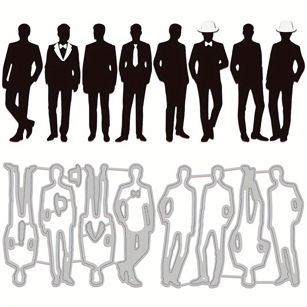 1set Men Cutting Dies Carbon Steel Die Cuts For Diy Crafting Embossing Stencil Template For Card Making Scrapbooking Photo
