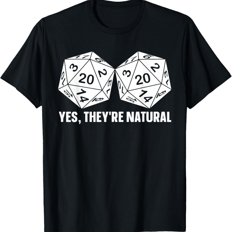 

D20 For Men Women Polyhedral D20 Dice T-