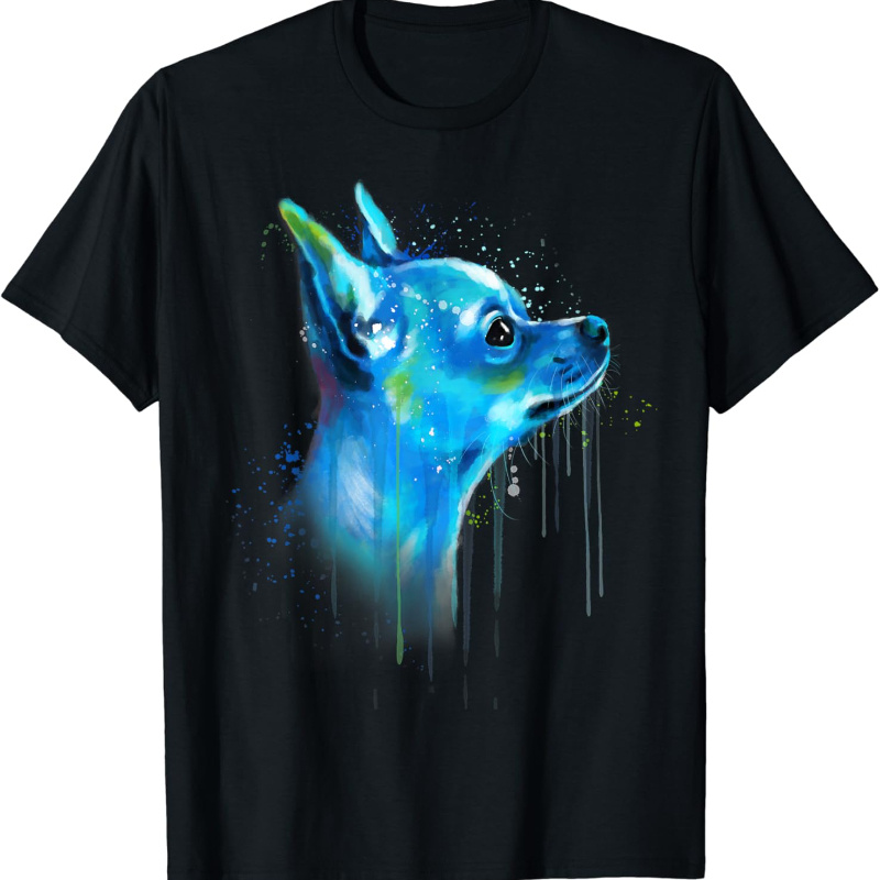 

Cute Chihuahua Watercolor Painting Art T-shirt