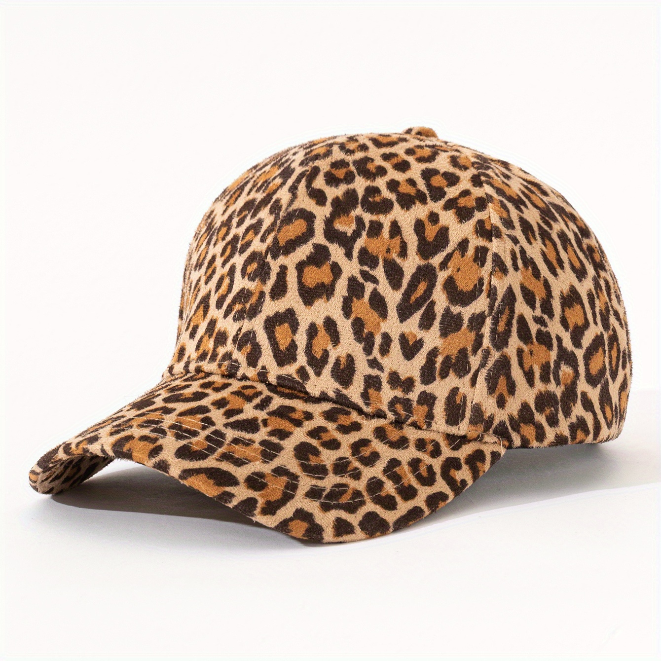 

1 Classic Leopard Print Fleece- Baseball Cap For Fall & Winter, , Soft & Skin-friendly Fabric, Ideal For , Parties & Back-to-school Outfits