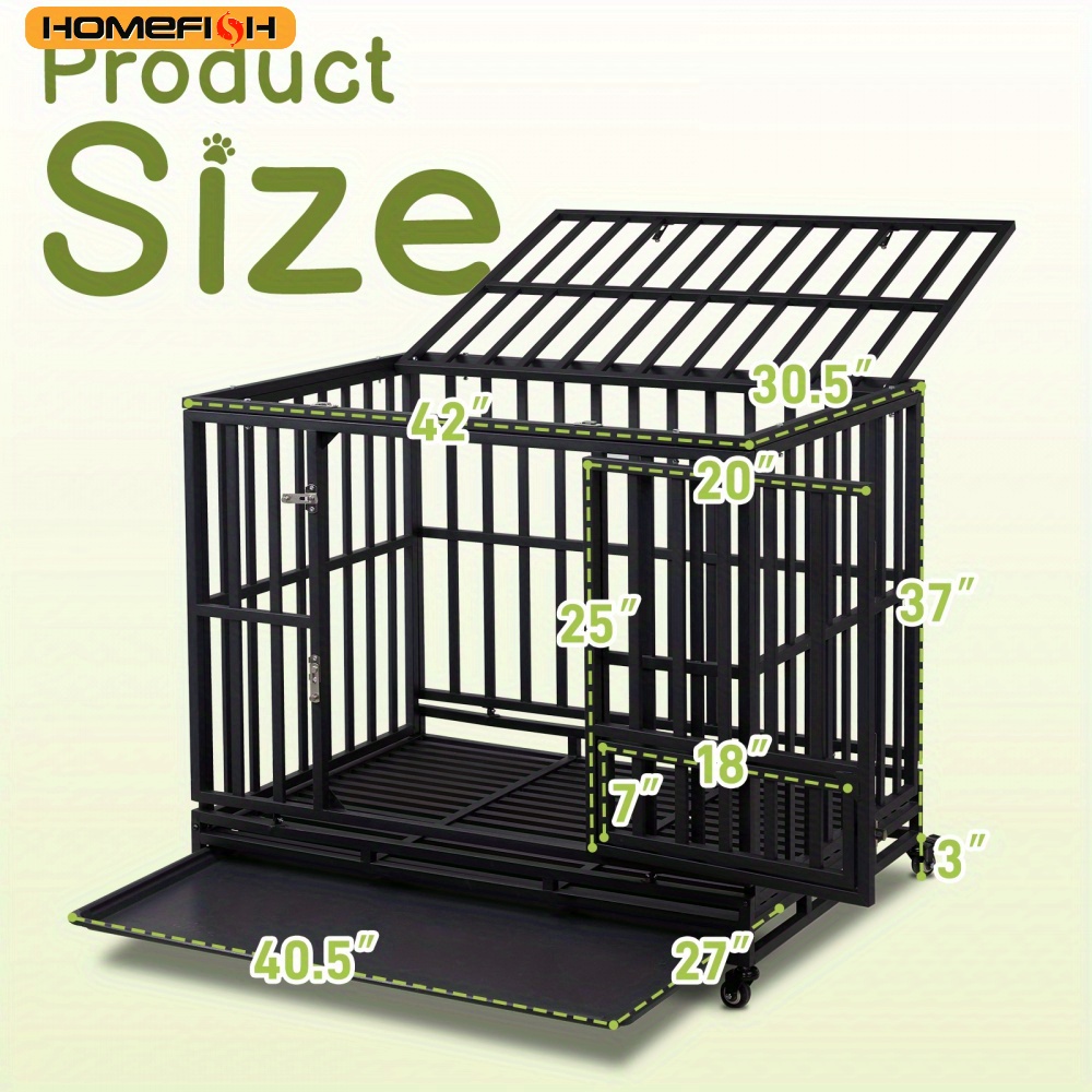 3 door dog crate kennel best sale