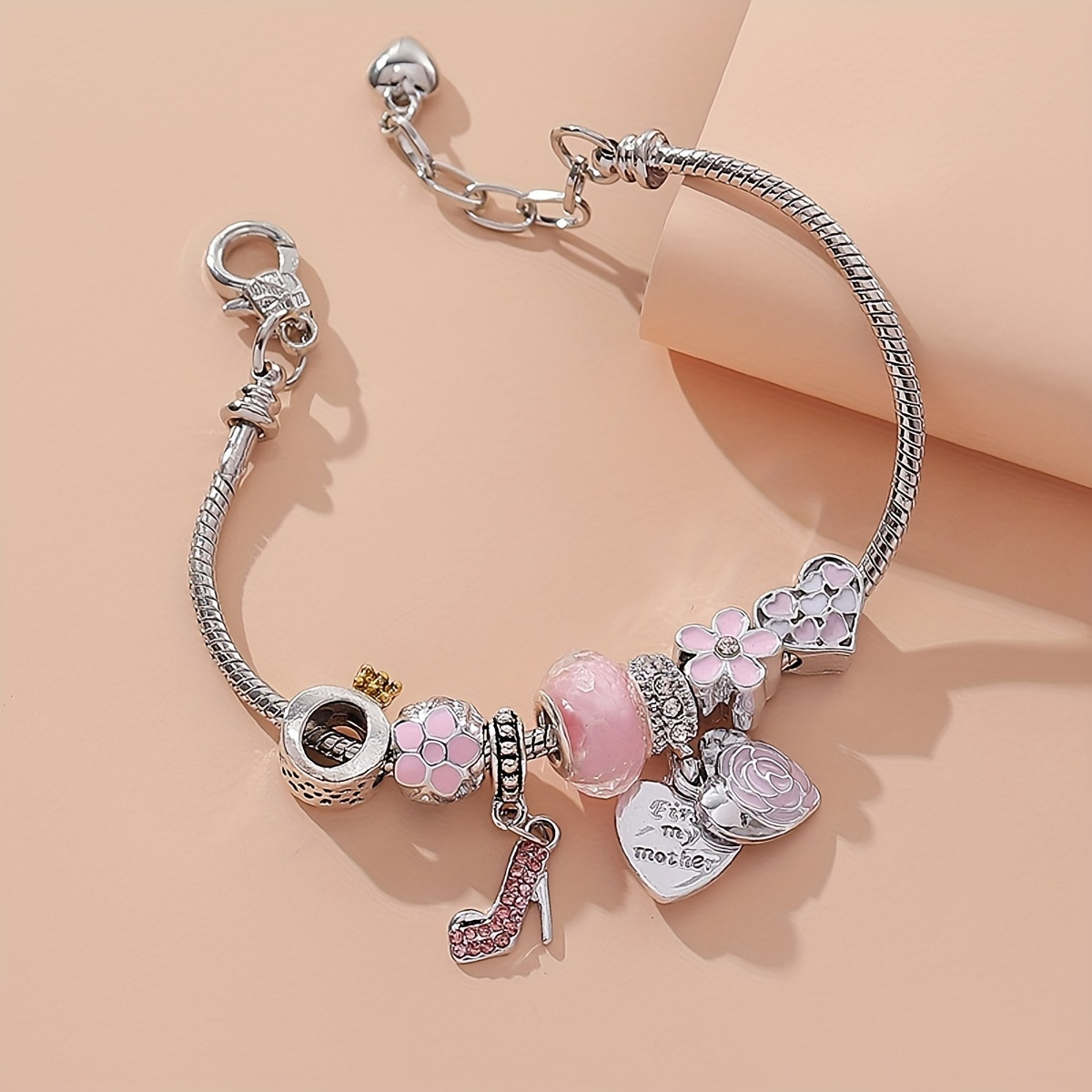 

Stainless Charm Bracelet Set For Dating Party Holiday Gift