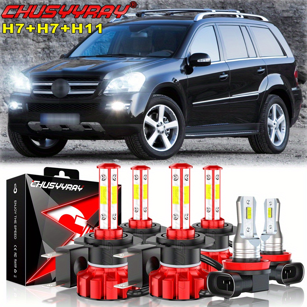 

Benz 2007-2012 2008-2009 Led Headlight Bulbs / Low +fog , H7 H11 100w Super 48000lm 6000k Over 50000 And , Of 6