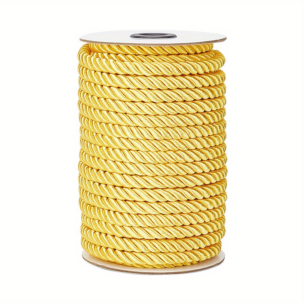 TEMU 1 rouleau de corde torsadée dorée 8mm 20 pour attache de rideau, décoration, guirlande de Noël, poignées de sacs à main
