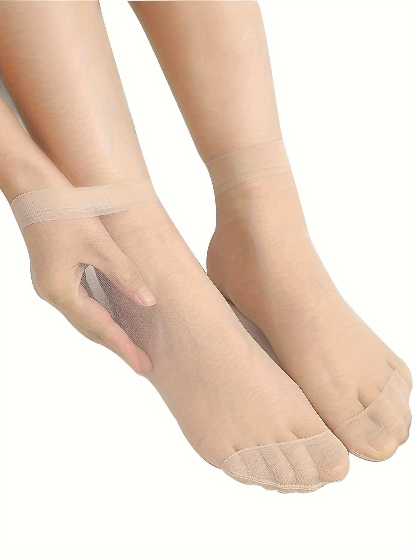 10 Pairs Women's Sheer Mid-Calf Socks - Breathable Stretch Comfort, Elegant Solid Color Design for Everyday & Formal Wear, Comfortable Hosiery, Smooth Texture Fabric