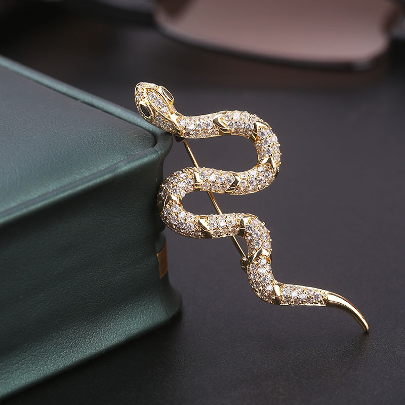 

- Rhinestone Snake Brooch Pin For - Accessory For Dresses & Corsages