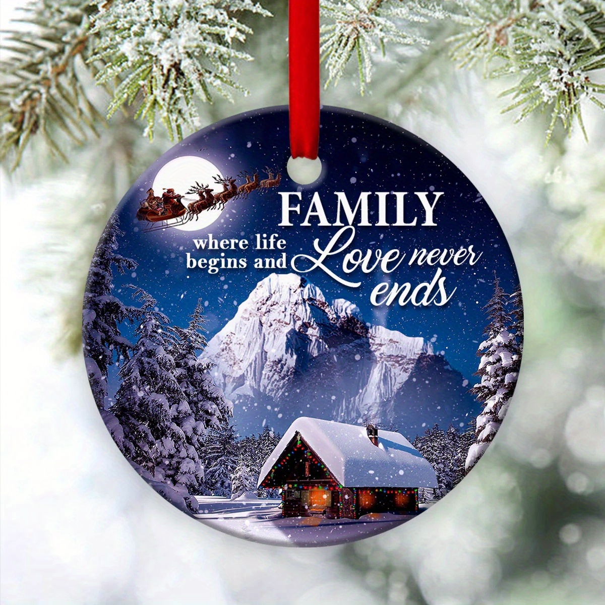 

Mountain Christmas Acrylic Decoration Car Interior Hanging Christmas Tree Decoration Give Relatives And Friends Necklace Gifts