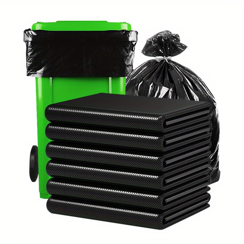 100pcs large capacity trash bags suitable for industrial waste lawn and leaves as well as extra large outdoor   trash can liners commercial trash bags outdoor large bin for garbage cans details 0