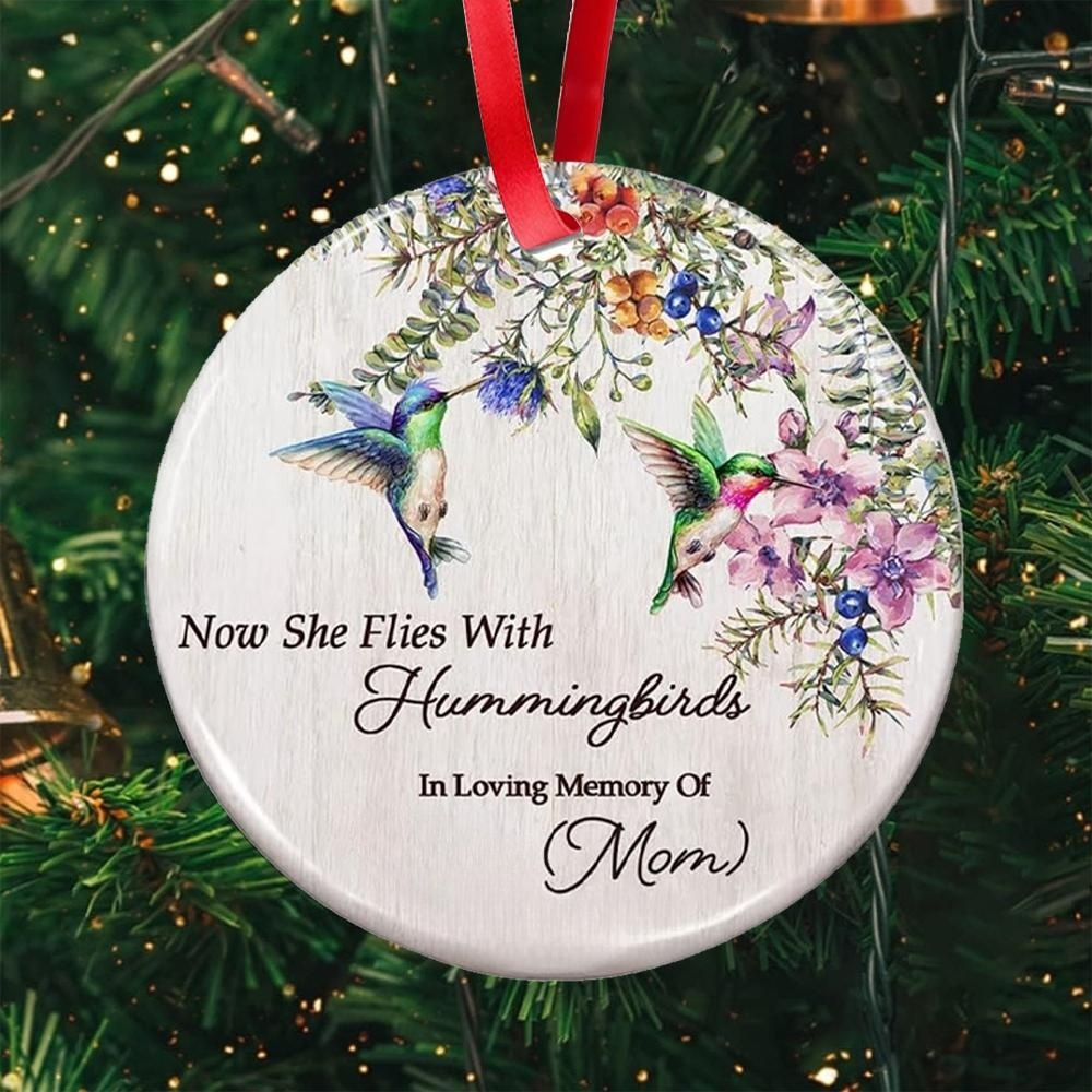 

Christmas Decorations, Winter Snow, Christmas Remembrance, Mom Gifts, Acrylic, Hummingbird, Round Souvenir Gifts, Christmas Tree Hanging Accessories, Decorations, Souvenir Decorations