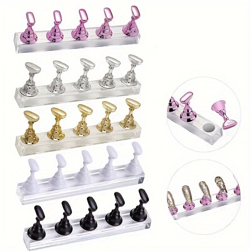 

10 Sets Of 50 Piece Nail Holders For Press Nail Display, Suitable For Nail Painting Exercises, Magnetic Fake Nail Holders, Nail Art Kit Accessories, Nail Salon Equipment And Decorations