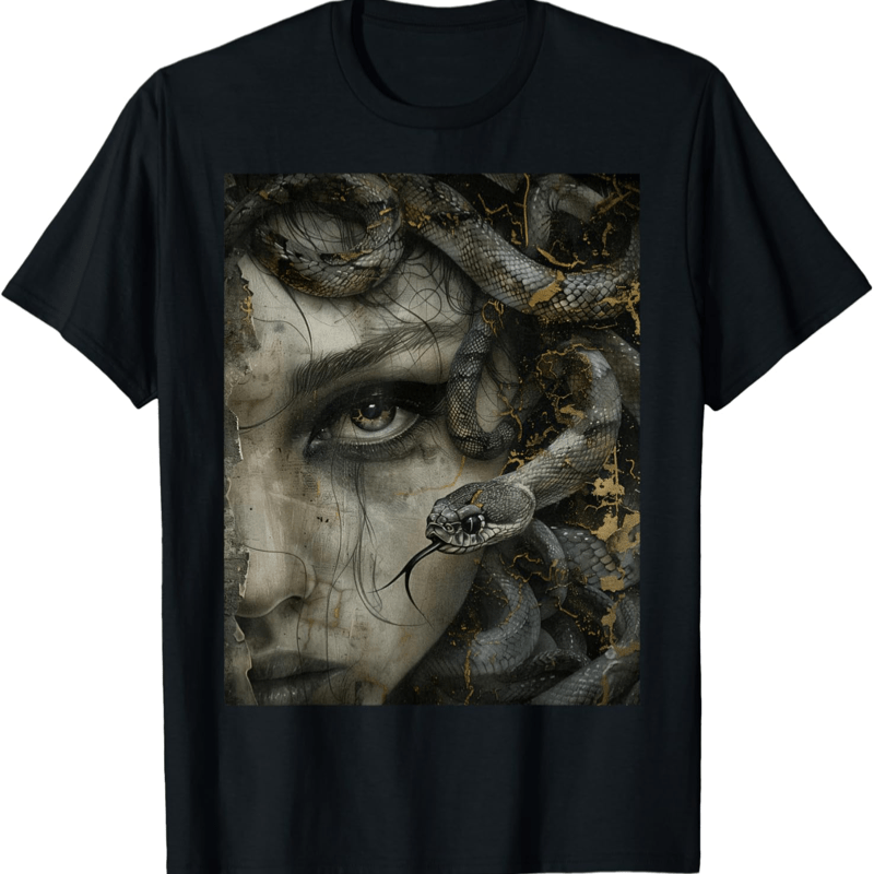 

Medusa Greek Scary Dark Grunge Art T-shirt