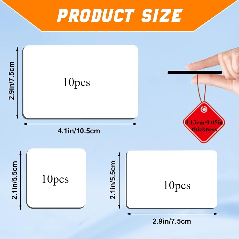 30pcs Sublimation Blank Non Patterned Transfer Magnetic Stickers, Sublimation Transfer Printing, Refrigerator Magnets, Soft Magnets, Home And Kitchen Decoration Blank Products